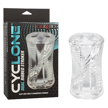 Introducing the Cyclone Dual Ribbed Stroker - The Ultimate Pleasure Companion for Men - Adult Naughty Store