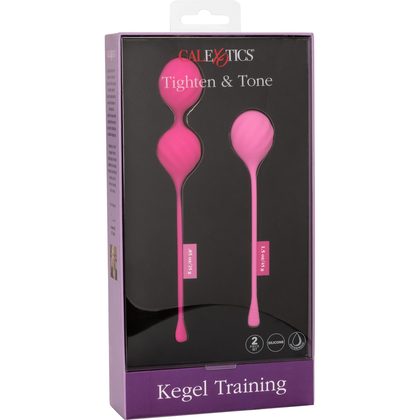 Introducing the SensualSilk Kegel Training 2-Piece Set: The Ultimate Pleasure-Enhancing Pelvic Floor Toner for Women in Seductive Scarlet - Adult Naughty Store