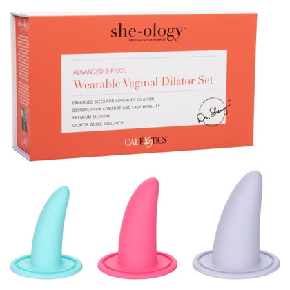 She-ology™ Advanced 3-Piece Wearable Vaginal Dilator Set: Empowering Intimate Wellness for Women - Model X3VD-2021 - Enhance Vaginal Strength and Pleasure - Lavender