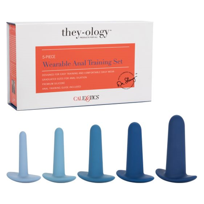 They-Ology™ Sensational Silicone Wearable Anal Training Set - Model T5P - Unleash Pleasure and Explore New Heights in Anal Play - For All Genders - Exquisite Black