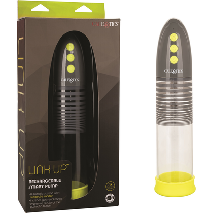 Link Up Rechargeable Smart Pump - Advanced Penis Enhancement Device for Men - Model X1 - Boost Stamina, Endurance, and Pleasure - Vibrating - Black - Adult Naughty Store