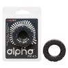 Alpha Liquid Silicone Prolong Tread Ring - Premium Male Stamina Enhancer for Extended Pleasure - Model A1-001 - Designed for Men - Enhances Performance and Pleasure - Black - Adult Naughty Store