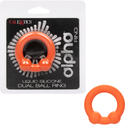 Alpha Liquid Silicone Dual Ball Ring - Premium Pleasure Enhancer for Men - Model 2021 - Enhances Stamina, Sensitivity, and Erection Support - Intensifies Pleasure in Style - Black