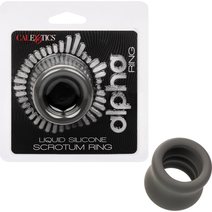Alpha Liquid Silicone Scrotum Ring - The Ultimate Pleasure Enhancer for Men - Model XR-500 - Intensify Sensations, Boost Stamina, and Enhance Erections - Designed for Scrotum Stimulation - Luxurious Black