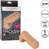Packer Gear Ultra-Soft Silicone STP 5-Inch Cock Sleeve for F-T-M Stand-to-Pee Functionality - Ivory