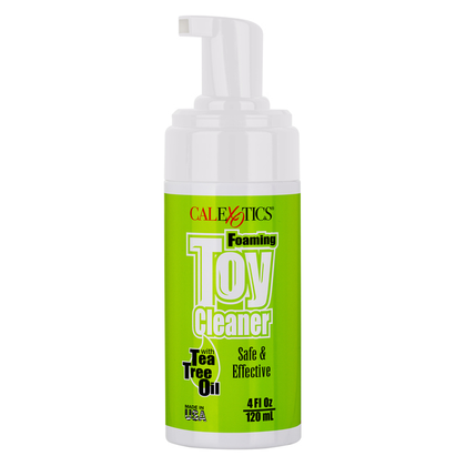 CalExotics Foaming Tea Tree Oil Toy Cleaner - Model T4OZ - Intimate Hygiene for All Genders - Keep Your Toys Fresh and Clean - Sensual Pleasure Care - Seductive Black - Adult Naughty Store