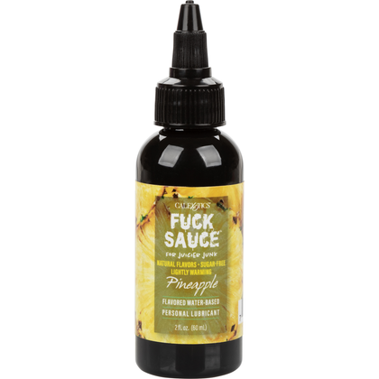 CalExotics Fuck Sauce Pineapple Flavored Water-Based Lubricant - Pleasure Enhancing Arousal Gel for Intimate Moments - Model FS-200 - Gender-Neutral - Oral Stimulation - Lickably Soft - 2oz B - Adult Naughty Store