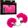 Introducing the Luxurious PleasureCo Ultra Fluffy Furry Cuffs - Pink: The Ultimate Sensory Delight for Couples! - Adult Naughty Store