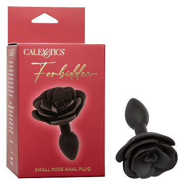 Forbidden Small Rose Anal Plug - Introducing the Exquisite Forbidden Petite Rose Anal Pleasure Plug in Luxurious Black - Adult Naughty Store