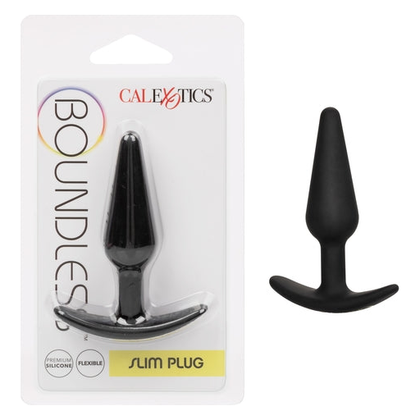 Boundless Slim Plug - Premium Silicone Anal Pleasure Toy for Him and Her - Model BSLP-2021 - Black