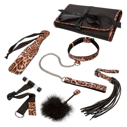 Unleashed Adventure Set - Ultimate BDSM Pleasure Kit for Couples - Model UAS-2021 - For All Genders - Explore Submissive and Dominant Desires - Animal Print