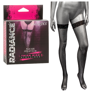 Radiance Plus Size Thigh High Stockings - Sensual Sheer Hosiery for Curvy Individuals