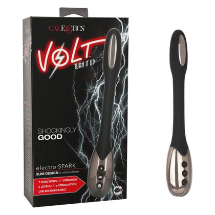 VOLT Electro-Spark Flexible Electro-Stimulation Massager - Model VS-500 - Unisex - Full-Body Pleasure - Midnight Black
