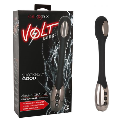 VOLT electro-Charge: The Ultimate Pleasure Powerhouse - A Sensational Electric Vibrator for Intense Stimulation - Model VEC-5000 - Designed for All Genders - Unleash Unforgettable Pleasure in Every Area - Available in Sultry Midnight Black
