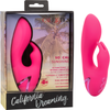 California Dreaming So. Cal Sunshine Compact Silicone Vibrator - Model 10X - For Women - Dual Stimulation - Pink - Adult Naughty Store