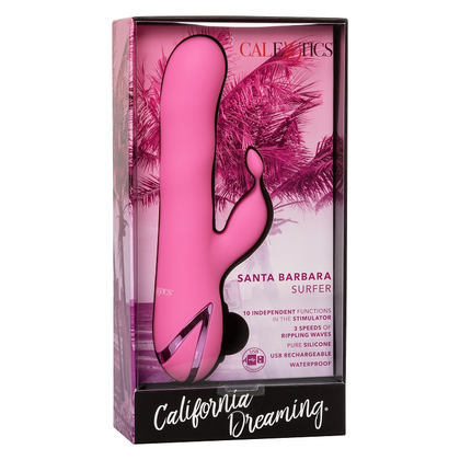 California Dreaming Santa Barbara Surfer - Silicone Wave Motion Vibrator for Couples - Model SB-001 - Female - Full-Body Pleasure - Ocean Blue - Adult Naughty Store