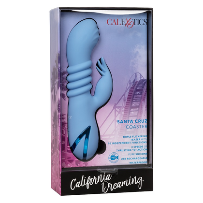 California Dreaming Santa Cruz Coaster Thrusting G-Spot Vibrator - Model SC-150 - For Couples - Intense Pleasure - Vibrant Purple - Adult Naughty Store