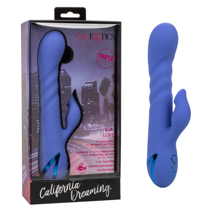 California Dreaming LA Love - Luxury Intimate Suction Massager for Her, Thrusting Vibrator with Powerful Suction, Model LA-10, Pink - Adult Naughty Store