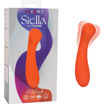Stella Liquid Silicone G-Wand - Powerful Curved G-Spot Vibrator for Intense Pleasure (Model: G-1001) - Women's Intimate Massager in Luxurious Deep Purple