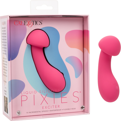 Liquid Silicone Pixies Exciter - Powerful Dual-Sided Vibrator for Intense Pleasure - Model X3 - Unisex - Full-Body Stimulation - Midnight Black - Adult Naughty Store