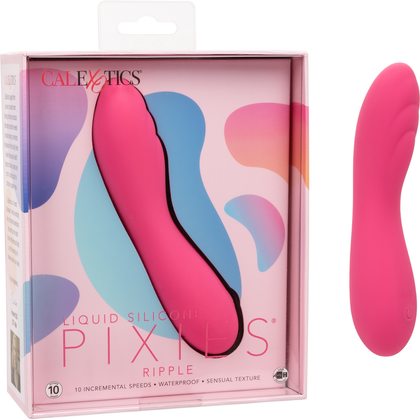 Pixies Ripple Liquid Silicone Curved Massager - Model X1 - Intense Pleasure for All Genders - Targeted Stimulation - Midnight Black - Adult Naughty Store