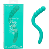 Pretty Pleasure Bubbly Silicone Dual-Ended Slim Massager - Model PPB-10X - For All Genders - Intense Stimulation for Every Pleasure Zone - Midnight Blue - Adult Naughty Store