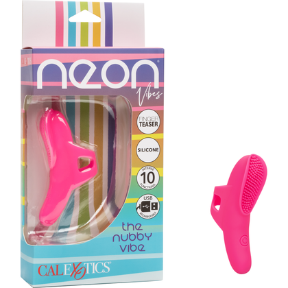 Neon Vibes The Nubby Vibe - Powerful Clitoral Stimulator for Women - Model NV-001 - Intense Pleasure in Neon Pink - Adult Naughty Store