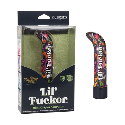 Introducing the Exquisite Pleasures Naughty Bits Lil' Fucker Mini G-Spot Vibrator - Model NF-2001 for Women - Sensational Pleasure in a Compact Design - Onyx Black