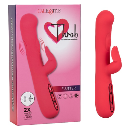 Introducing the SensaPulse Pleasure Pro - Throb Flutter Vibrating Stimulator for Her in Deep Rose - Adult Naughty Store