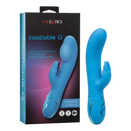 Insatiable G Inflatable G-Bunny - Powerful Thumping Rabbit Vibrator for Intense Pleasure - Model G-500 - Female - Dual Stimulation - Deep Pink - Adult Naughty Store