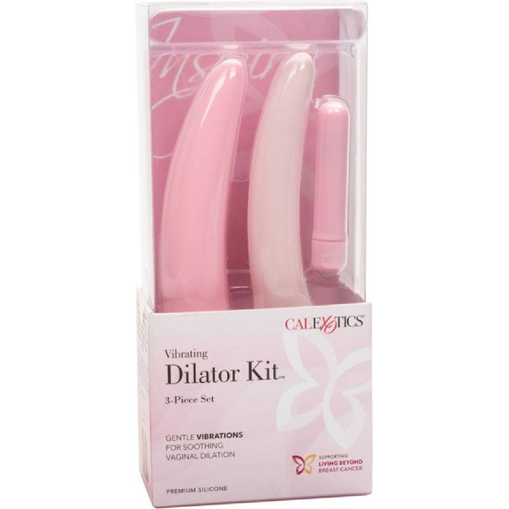 Inspire Vibrating Dilator 3-Piece Set - Premium Silicone Vaginal Dilators with Mini Bullet Vibrator - Women's Intimate Stimulation and Muscle Strengthening - Gradient Shades of Pleasure