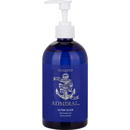 Admiral Ultra Slick Water Based Gel Lubricant - Intensify Pleasure with Long-Lasting Moisture - Hypoallergenic Formula - Made in the USA - Adult Naughty Store