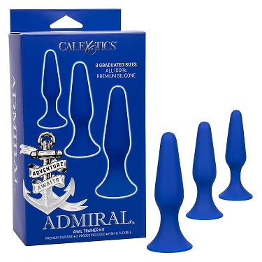 Admiral Anal Trainer Kit - Premium Silicone Anal Training Set for Men and Women - Model AT-500 - Explore Pleasure and Expand Your Horizons - Deep Blue