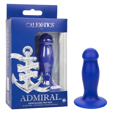 Admiral Liquid Silicone First Mate - Premium Prostate Pleasure Vibrator - Model AM-101 - Male - Intense Anal Stimulation - Midnight Black