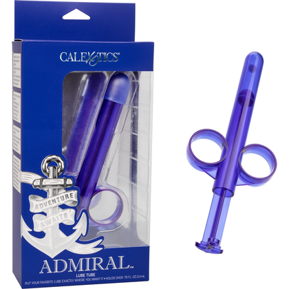 Introducing the Admiral Lube Tube: Reusable Lubricant Dispensing Tube for Precise Pleasure - Model AL-2001 - Unisex - Targeted Pleasure - Transparent - Adult Naughty Store