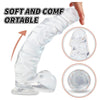 Introducing the Sensual Delight: Kennard Dong Clear L25C5 - Realistic Texture - Powerful Suction Cup - For Him - Ultimate Pleasure - Transparent - Adult Naughty Store