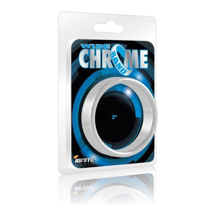 Sensual Steel Wide Band Chrome Cock Ring 51mm: The Ultimate Pleasure Enhancer for Him - Adult Naughty Store