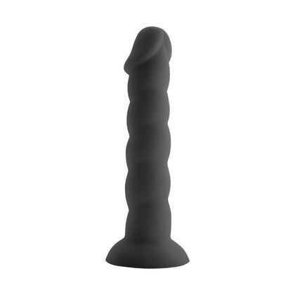 Sensual Pleasures SCB-21 Spiral Cock Black Silicone Dildo: The Ultimate Gender-Inclusive Pleasure for Deep Penetration and Sensational Stimulation - Adult Naughty Store