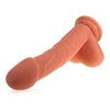 SensualSilicone Realistic Cock w Balls - Model RS-21: The Ultimate Pleasure Delight for All Genders, Flesh-Colored - Adult Naughty Store