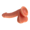 SensualSilicone Realistic Cock w Balls - Model RS-21: The Ultimate Pleasure Delight for All Genders, Flesh-Colored - Adult Naughty Store