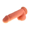 Introducing the PleasureXpert Sensual Pleasures D19 Silicone Cock with Suction Base | Realistic Flesh | For Him & Her - Adult Naughty Store