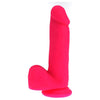 Sensual Pleasure Co. Pink Silicone Model X-19 Large Realistic Dildo for Unisex Pleasure in Pink - Adult Naughty Store