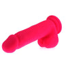 Sensual Pleasure Co. Pink Silicone Model X-19 Large Realistic Dildo for Unisex Pleasure in Pink - Adult Naughty Store