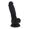 SensaSilk™ S-300 Large Silicone Realistic Dildo - Model RDB-17: The Ultimate Pleasure Experience for Him and Her in Sultry Black - Adult Naughty Store