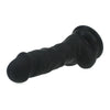 SensaSilk™ S-300 Large Silicone Realistic Dildo - Model RDB-17: The Ultimate Pleasure Experience for Him and Her in Sultry Black - Adult Naughty Store