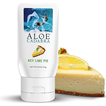 **Aloe Cadabra Key Lime Pie Organic Lube 2.5oz for Sensual Pleasure: Model LX2024, Unisex, Intimate Hydration, Lime Green**