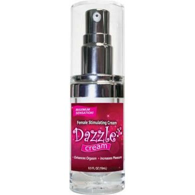 Dazzle Female Stimulating Cream - Intensify Orgasms, Enhance Pleasure for Both Partners - 0.5 fl oz Pump Dispenser Bottle - Body Action Products Land O' Lakes, Florida