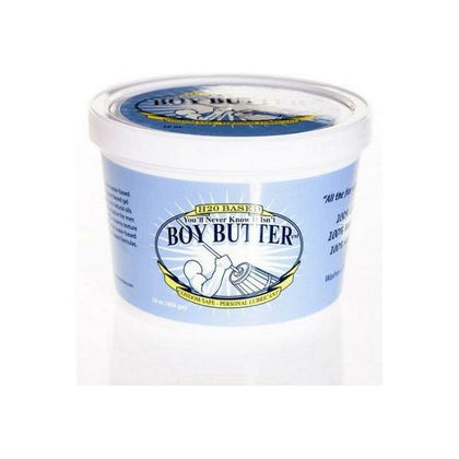 Boy Butter H2O Formula 16oz Tub - Water-Based Cream Lubricant for All Genders - Intensify Pleasure with Long-Lasting Moisturizing Formula - Latex Safe - Non-Staining - Hypoallergenic - Vegan - Paraben-Free
