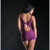 Beverly Hills Naughty Girl Lingerie: Wild Leaf Purple Spaghetti String Dress O/S - Sensual Seamless Delight for Women, Perfect for Enhancing Hips - Size 90-160 lbs