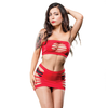 Beverly Hills Naughty Girl Red O/S 2 Piece Top & Skirt Lingerie Set - Sensual Seduction for Women